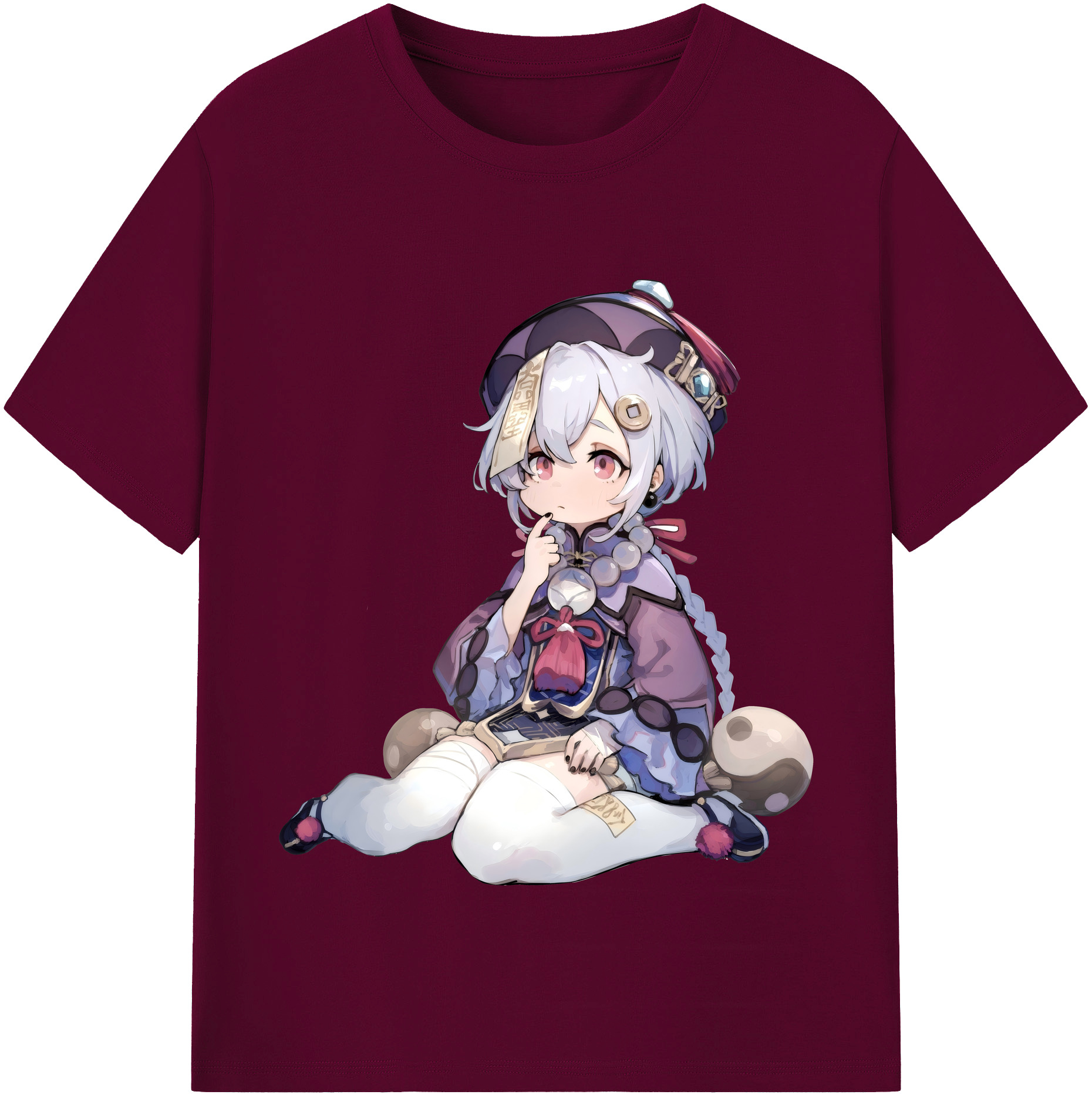 げんし神 七七 なな  genshin Nana レディースカジュアルプリントTシャツ（綿100％）